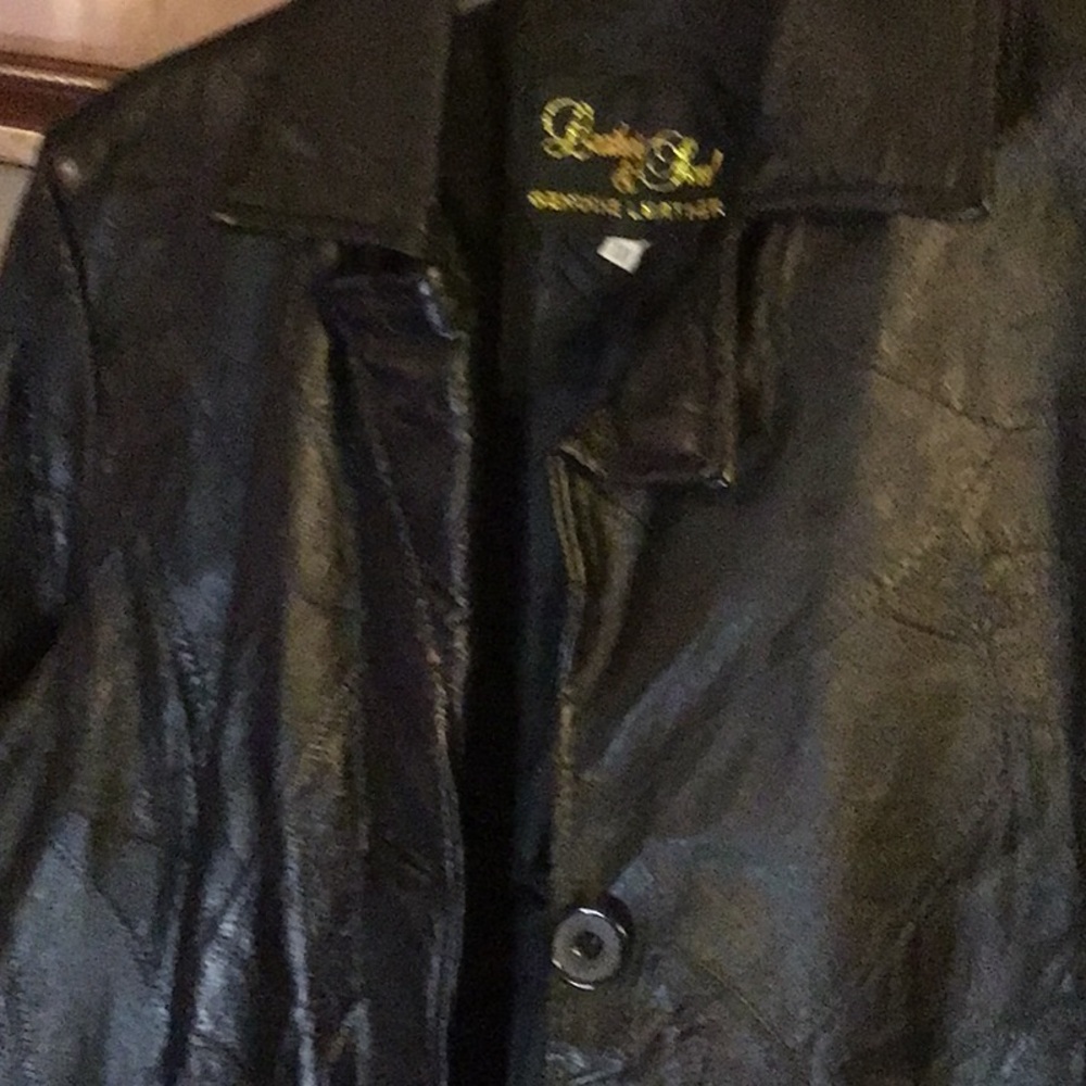 Patchwork Classic Black Leather Jacket By Leather… - image 6